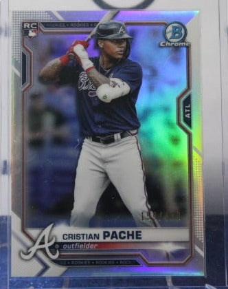 2021 BOWMAN CHROME BASEBALL CHRISTIAN PACHE # 69  RC REFRACTOR 159/499  ATLANTA BRAVES