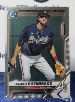 2021 BOWMAN CHROME BASEBALL BRADEN SHEWMAKE # BCP-162  PROSPECTS ATLANTA BRAVES