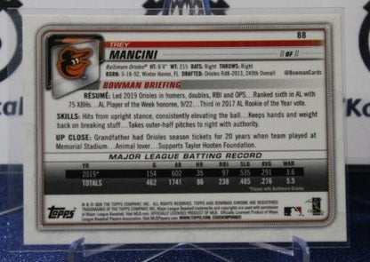2021 BOWMAN CHROME TREY MANCINI # 88 BALTIMORE ORIOLES BASEBALL