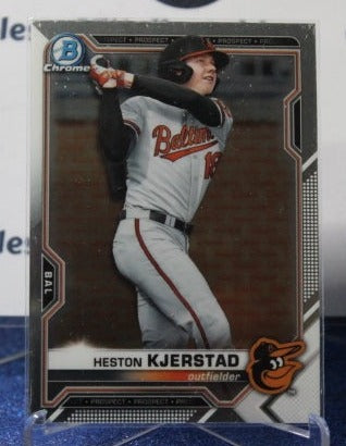 2021 BOWMAN CHROME PROSPECTS HESTON KJERSTAD # BCP-166 BALTIMORE ORIOLES BASEBALL