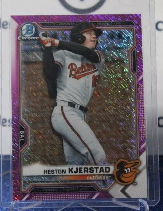2021 BOWMAN CHROME PROSPECTS HESTON KJERSTAD # BCP-166 PURPLE /199 BALTIMORE ORIOLES BASEBALL
