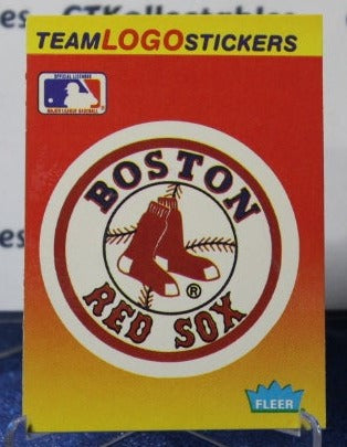 1991 FLEER TEAM LOGO STICKER CHECKLIST BOSTON RED SOX  BASEBALL