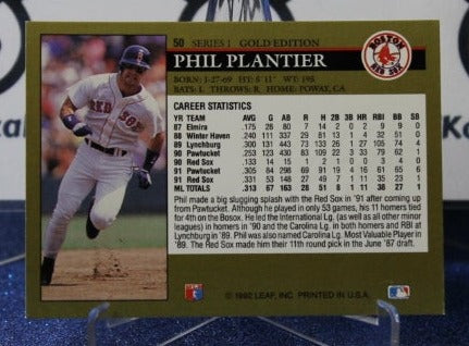 1992 LEAF BLACK/GOLD PHIL PLANTIER # 19 BOSTON RED SOX  BASEBALL