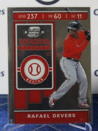 2020 PANINI CHRONICLES SEASON TICKET RAFAEL DEVERS # 18 BOSTON RED SOX  BASEBALL