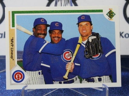 1991 UPPER DECK MVP LINEUP # 725 CHICAGO CUBS  BASEBALL