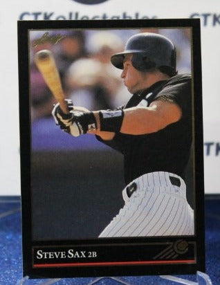 1992 LEAF BLACK/GOLD STEVE SAX  # 217  CHICAGO WHITE SOX  BASEBALL