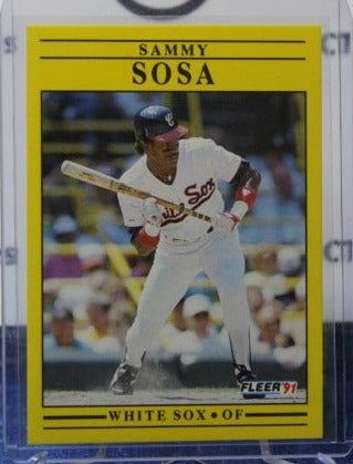 1991 FLEER SAMMY SOSA # 136 CHICAGO WHITE SOX  BASEBALL