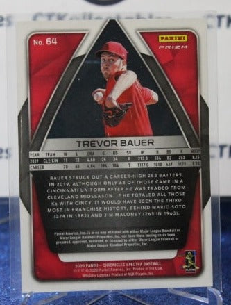 2020 PANINI SPECTRA TREVOR BAUER # 64 PRIZM  CINCINNATI REDS BASEBALL