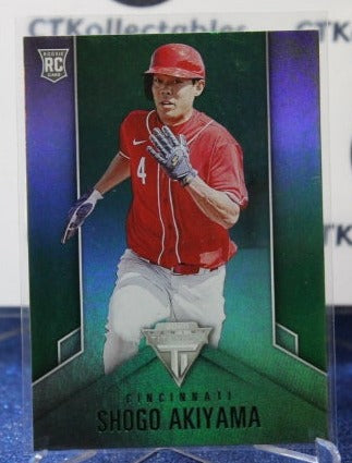 2020 PANINI TITANIUM  SHOGO AKIYAMA  # 7 ROOKIE CINCINNATI REDS BASEBALL