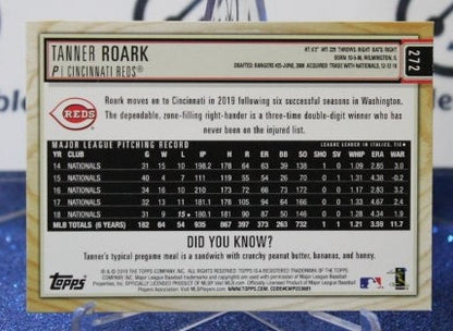 2019 TOPPS BIG LEAGUE TANNER ROARK # 272  CINCINNATI REDS BASEBALL