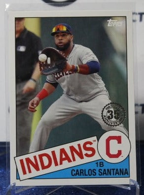 2020 TOPPS  35th ANNIVERSARY CARLOS SANTANA # 85TB-15 CLEVELAND INDIANS BASEBALL