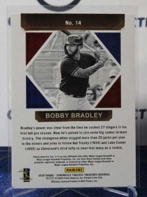 2020 PANINI TIMELESS TREASURES BOBBY BRADLEY # 14 ROOKIE CLEVELAND INDIANS BASEBALL