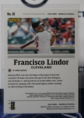 2020 PANINI CHRONICLES FRANCISCO LINDOR # 18 CLEVELAND INDIANS BASEBALL