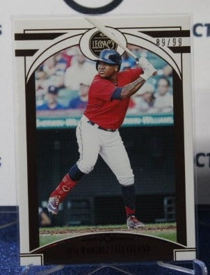 2020 PANINI LEGACY JOSE RAMIREZ # 14 RED 89/99 CLEVELAND INDIANS BASEBALL