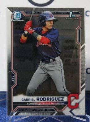 2021 BOWMAN CHROME PROSPECTS GABRIEL RODRIGUEZ # BCP-180 CLEVELAND INDIANS BASEBALL