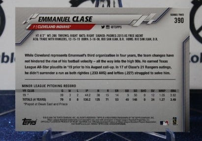 2020 TOPPS EMMANUEL CLASE # 390 ROOKIE CLEVELAND INDIANS BASEBALL