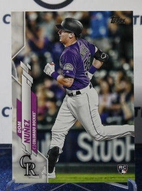 2020 TOPPS DOM NUNEZ # 456 ROOKIE COLORADO ROCKIES  BASEBALL