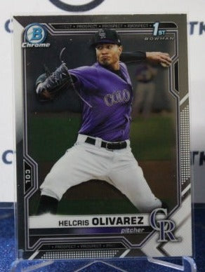 2020 BOWMAN CHROME PROSPECTS HELCRIS OLIVAREZ # BCP-154  COLORADO ROCKIES  BASEBALL