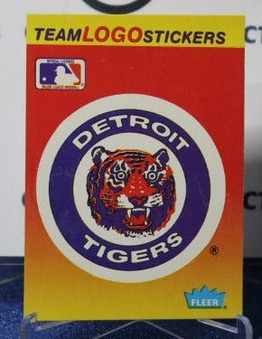 1991 FLEER TEAM LOGO STICKER CHECKLIST DETROIT TIGERS BASEBALL