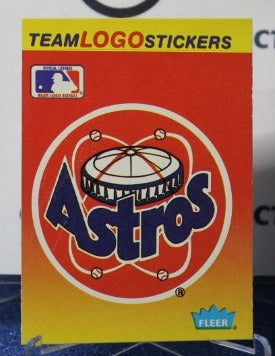 1991 FLEER TEAM LOGO STICKER CHECKLIST HOUSTON ASTROS BASEBALL