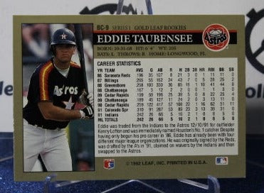 1992 LEAF EDDIE TAUBENSEE # BC-9 GOLD HOUSTON ASTROS BASEBALL