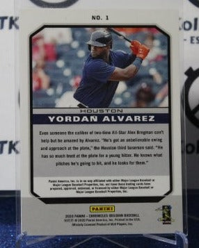 2020 PANINI OBSIDIAN YORDAN ALVAREZ # 1 ROOKIE HOUSTON ASTROS BASEBALL