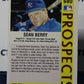 1992 FLEER PROSPECTS SEAN BERRY # 680  KANSAS CITY ROYALS  BASEBALL