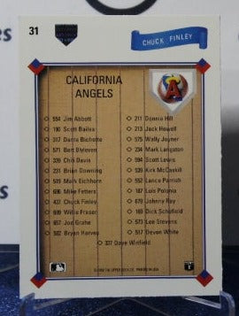 1991 UPPER DECK CHUCK FINLEY # 31 LOS ANGELES ANGELS BASEBALL
