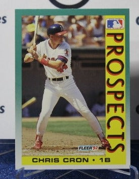 1992 FLEER PROSPECTS CHRIS CRON  # 656 LOS ANGELES ANGELS BASEBALL