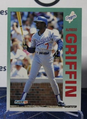 1992 FLEERS ALFREDO GRIFFIN # 455  LOS ANGELES DODGERS BASEBALL