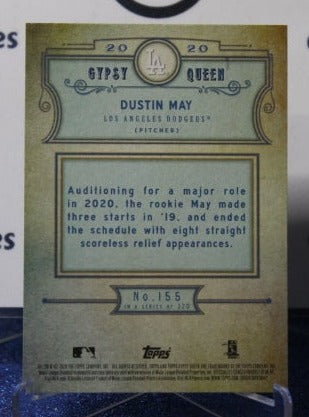 2020 TOPPS GYPSY QUEEN DUSTIN MAY # 155 ROOKIE LOS ANGELES DODGERS BASEBALL