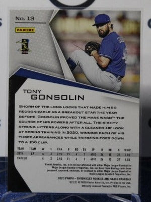 2020 CHRONICLES ROOKIES AND STARS TONY GONSOLIN # 13 RC LOS ANGELES DODGERS BASEBALL