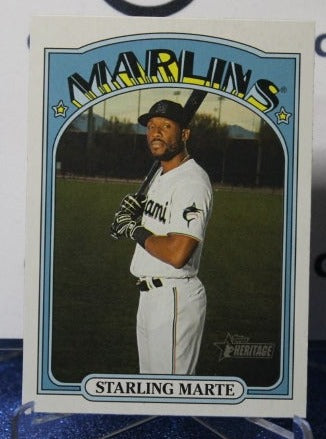 2021 TOPPS HERITAGE STARLING MARTE # 131  MIAMI MARLINS BASEBALL