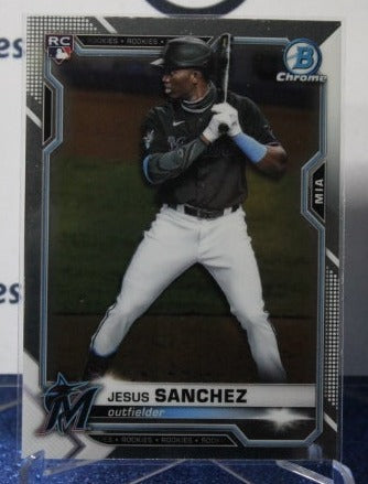 2021 BOWMAN CHROME JESUS SANCHEZ # 35  ROOKIE MIAMI MARLINS BASEBALL