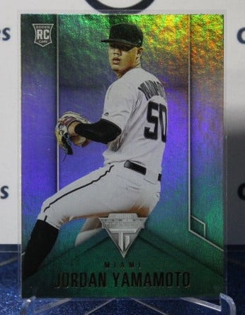 2020 PANINI CHRONICLES TITANIUM JORDAN YAMAMOTO # 18 ROOKIE MIAMI MARLINS BASEBALL