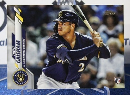 2020 TOPPS  TRENT GRISHAM # 9 ROOKIE MILWAUKEE BREWERS  BASEBALL CARD