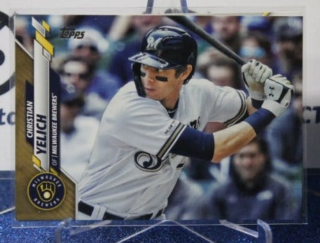 2020 TOPPS  CHRISTIAN YELICH # 200  GOLD 1546/2020 MILWAUKEE BREWERS  BASEBALL CARD