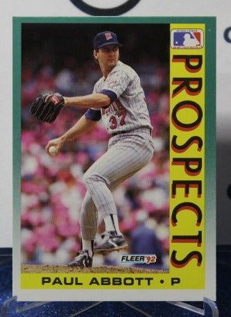 1992 FLEER  PROSPECTS PAUL ABBOTT # 667 MINNESOTA TWINS BASEBALL