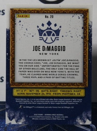 2020 PANINI DIAMOND KINGS JOE DiMAGGIO # 20 NEW YORK YANKEES BASEBALL