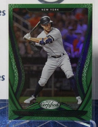 2020 PANINI CHRONICLES CERTIFIED GREEN FOIL GIANCARLO STANTON # 4  NEW YORK YANKEES BASEBALL