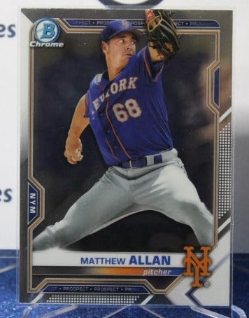 2021 BOWMAN CHROME MATTHEW ALLAN # BCP-211 NEW YORK METS BASEBALL