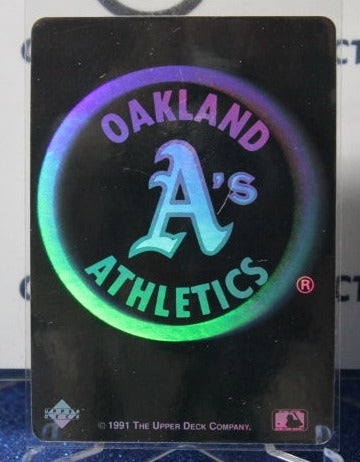 1991 UPPER DECK HOLO ICON OAKLAND ATHLETICS  BASEBALL CARD