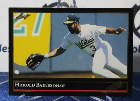 1992 LEAF BLACK/GOLD HAROLD BAINES # 126 OAKLAND ATHLETICS BASEBALL CARD