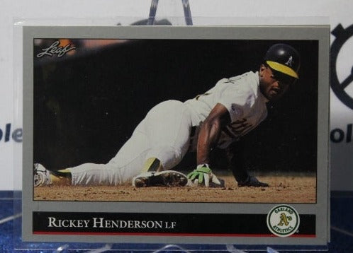 1992 LEAF RICKEY HENDERSON # 116 OAKLAND ATHLETICS BASEBALL CARD