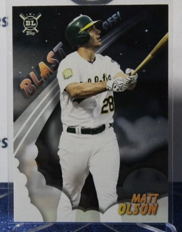 2019 TOPPS BLAST OFF MATT OLSON # BO-11 OAKLAND ATHLETICS BASEBALL CARD