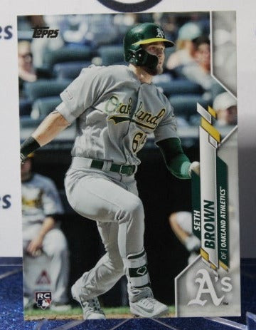 2020 TOPPS SETH BROWN # 123 ROOKIE OAKLAND ATHLETICS BASEBALL CARD