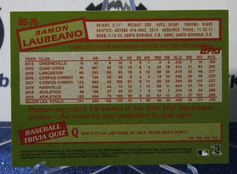 2020 TOPPS 35th ANNIVERSARY RAMON LAUREANO # 85-76 OAKLAND ATHLETICS BASEBALL CARD