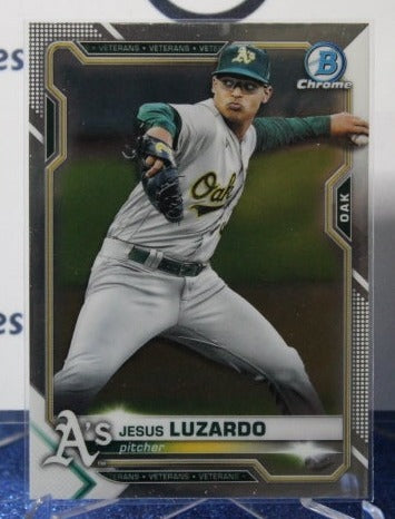 2021 BOWMAN CHROME JESUS LUZARDO # 21 ROOKIE OAKLAND ATHLETICS BASEBALL CARD