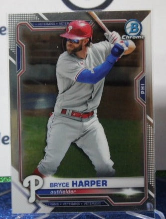 2021 BOWMAN CHROME  BRYCE HARPER # 96  Philadelphia Phillies BASEBALL CARD