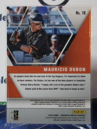 2020 PANINI CHRONICLES MOSAIC MAURICIO DUBON # 18 ROOKIE SAN FRANCISCO GIANTS BASEBALL CARD